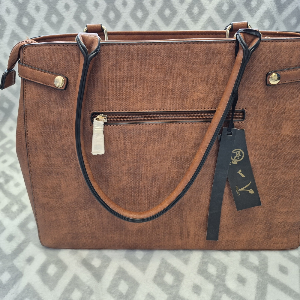 Elegant Tan Satchel Purse - Picture 6 of 15